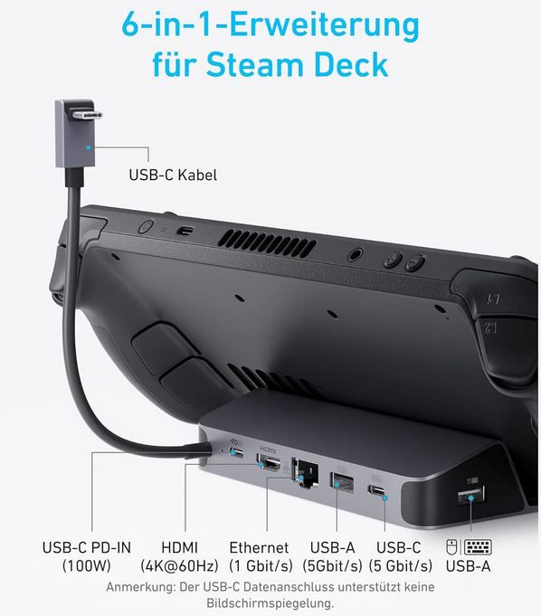 🎮 Anker 6-in-1 Docking Station für Steam Deck & ROG Ally für 29,99€ (statt 43€) 🎮 Anker 6 in 1 Docking Station für Steam Deck & ROG Ally für 29,99€ (statt 43€)