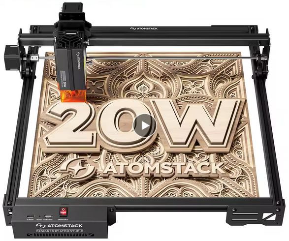 ⚡ Atomstack A20 Pro V2 Lasergravurmaschine mit 20W für 262,16€ (statt 445€)