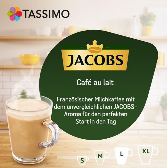 ☕ 5 x 16er Pack Tassimo Jacobs Café au Lait Kapseln ab 25,64€ (statt 36€) ☕ 5 x 16er Pack Tassimo Jacobs Café au Lait Kapseln ab 25,64€ (statt 36€)