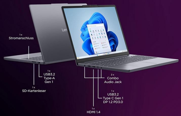 💻 Lenovo IdeaPad Slim 3i 14 Laptop, i5 13420H, 16GB/512GB für 449,99€ (statt 529€)