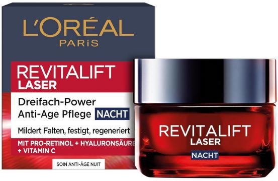 🧴 Loreal Paris RevitaLift Laser Anti Aging Nachtcreme ab 11,89€ (statt 18€)