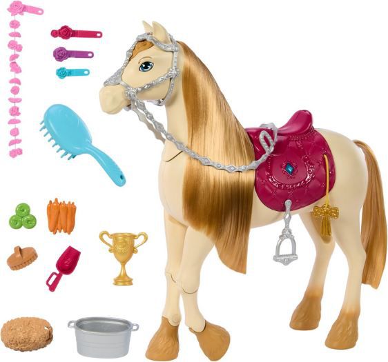 🐎 Barbie Spielzeugpferd mit Geräuschen, Musik & Zubehör für 22,99€ (statt 32€)