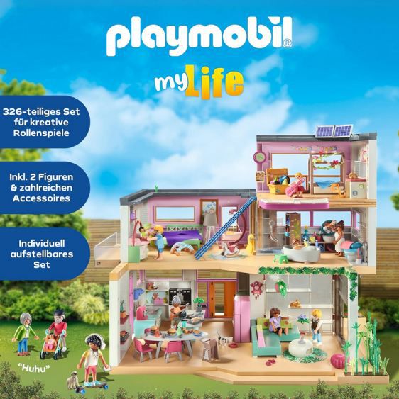 🏠 Playmobil MyLife 71607 Wohnhaus mit Wintergarten für 84,89€ (statt 100€)