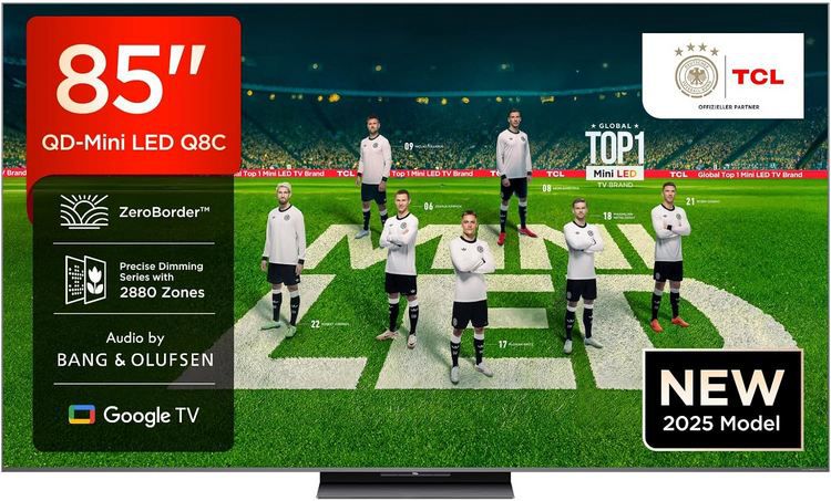 📺 TCL 85Q8C 85 📺 TCL 85Q8C 85 QD Mini LED 4K HDR Smart TV mit 144Hz für 1.999€ (statt 2.399€)