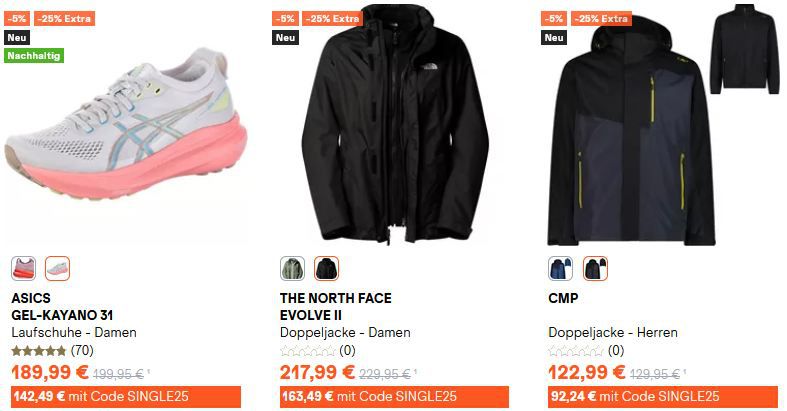 👟 SportScheck Singles Days mit 25% Extra-Rabatt auf Schuhe & Kleidung 👟 SportScheck Singles Days mit 25% Extra Rabatt auf Schuhe & Kleidung