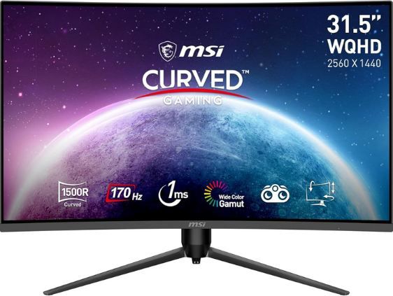 🖥️ MSI G32CQ5P 31,5 WQHD Curved Gaming Monitor, 170Hz, 1ms für 179€ (statt 230€)
