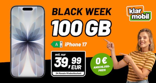 📱 Apple iPhone 17 für 79,99€ + Vodafone Allnet 100GB für 39,99€ mtl.