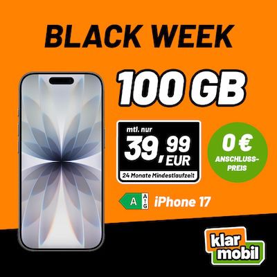 📱 Apple iPhone 17 für 79,99€ + Vodafone Allnet 100GB für 39,99€ mtl.