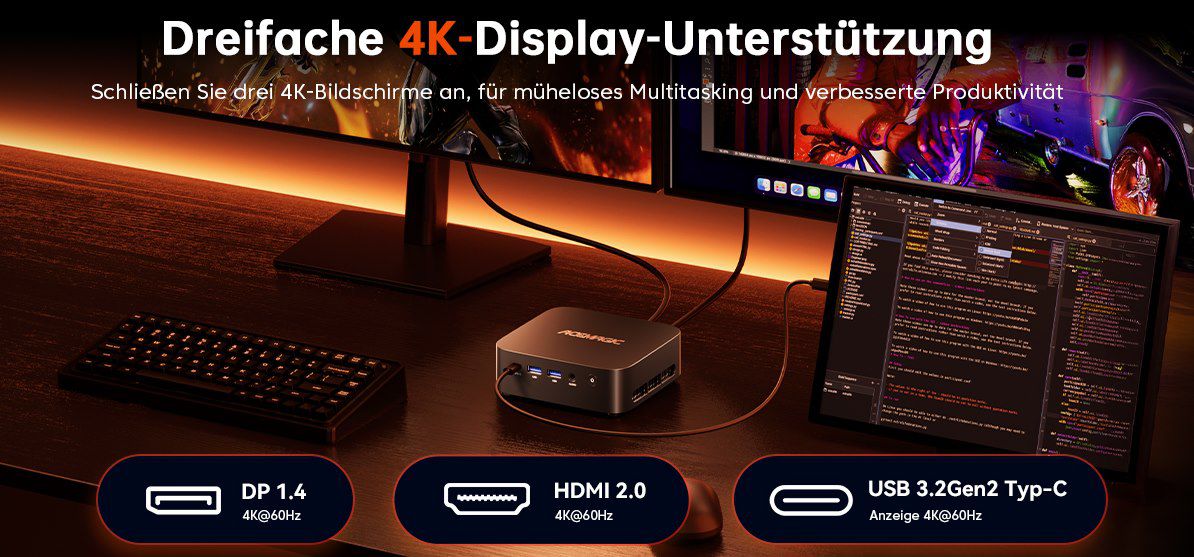 🖥️ ACEMAGIC Kron Mini K1 Mini PC mit Ryzen 5 7430U, 16/512GB für 279€ (statt 320€)