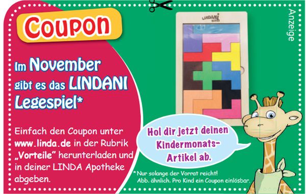 Linda Apotheken: LINDANI Legespiel gratis erhalten