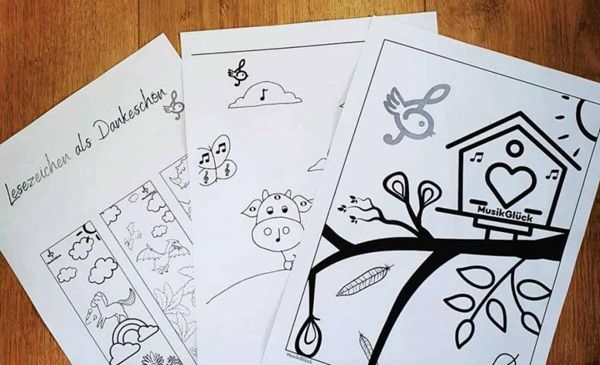 MusikGlück: Kreativ Ausmalbuch als PDF gratis (statt ca. 15€)