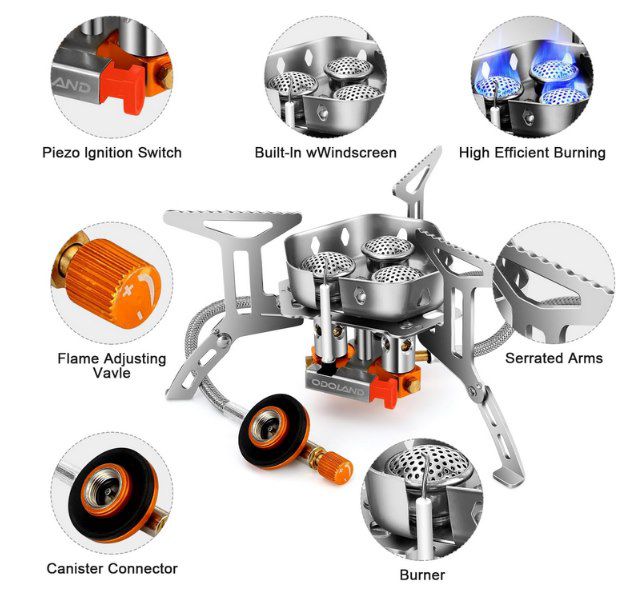 🔥 Odoland 6800W Gaskocher mit Piezozündung für 22,19€ (statt 30€)