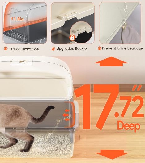 😻 MeoWant XXL Katzenklo aus Edelstahl für 49,99€ (statt 90€)