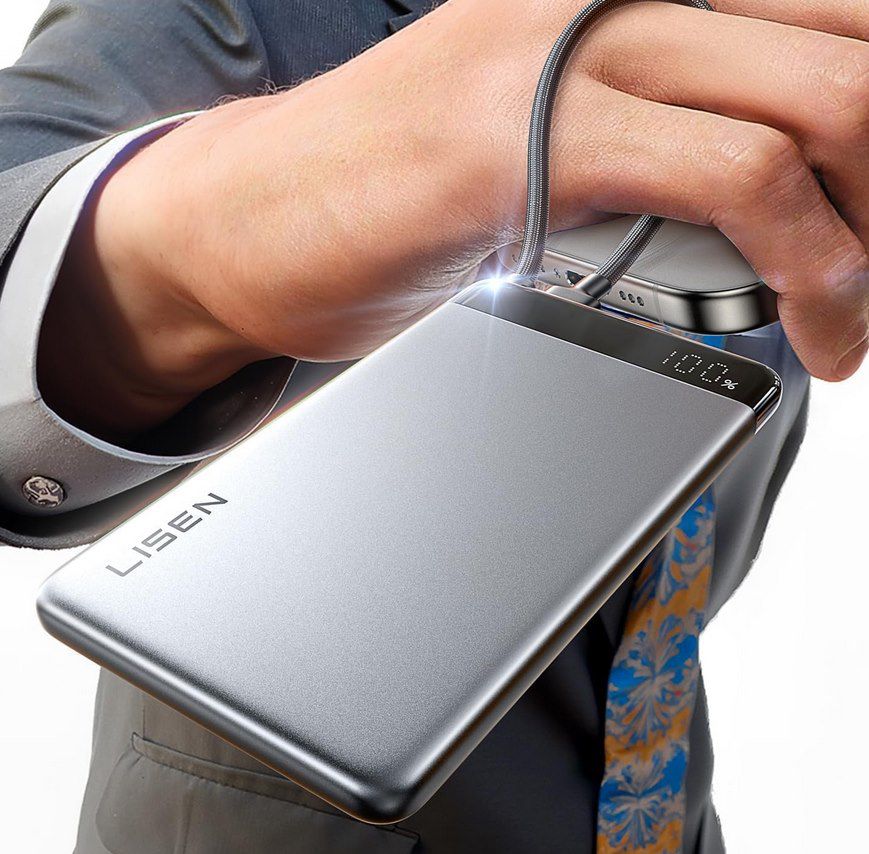 🔋 LISEN Slim Powerbank mit 10.000mAh & 22,5W für 23,27€ (statt 40€)