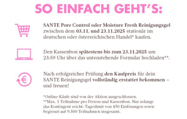 SANTE Reinigungsgel gratis ausprobieren