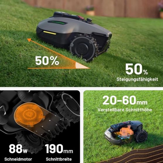 🏡 MAMMOTION YUKA Mini 700 Mähroboter ohne Begrenzungskabel für 649€ (statt 999€)