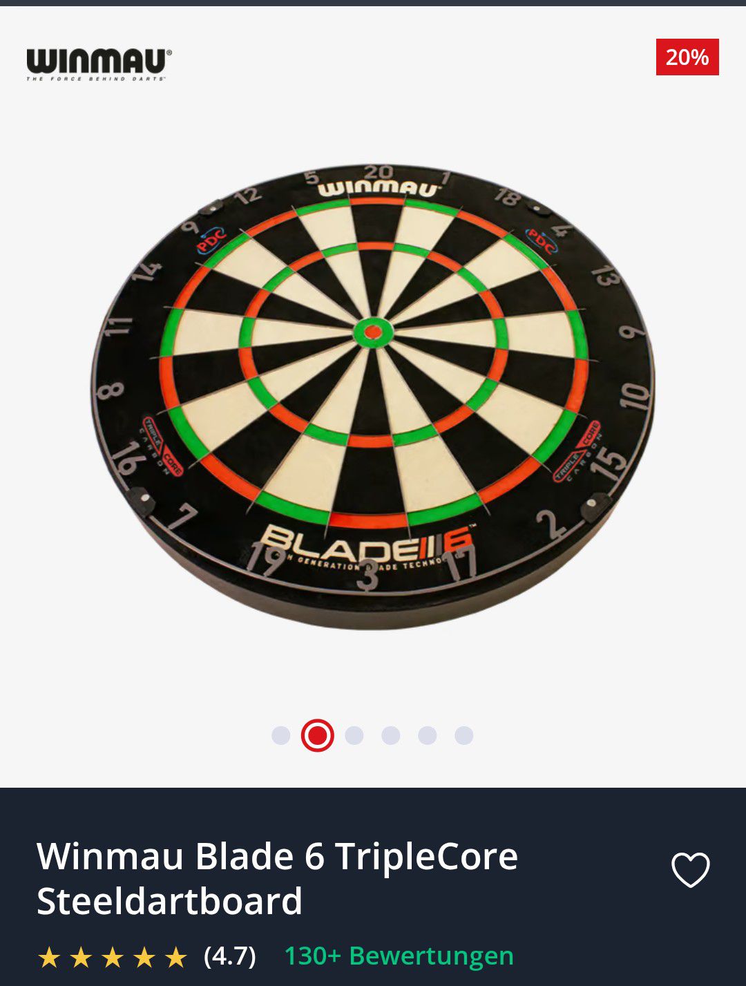 Winmau Blade 6 Triple Core Carbon Winmau Blade 6 Triple Core Carbon