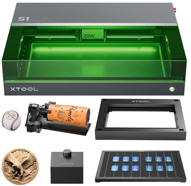 💥 xTool S1 20W Laser Graviermaschine Deluxe Kit für 1.445€ (statt 2.229€)