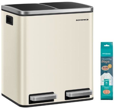 🗑️ SONGMICS Mülltrennsystem (2x 15 L) für 44,99€ (statt 55€)