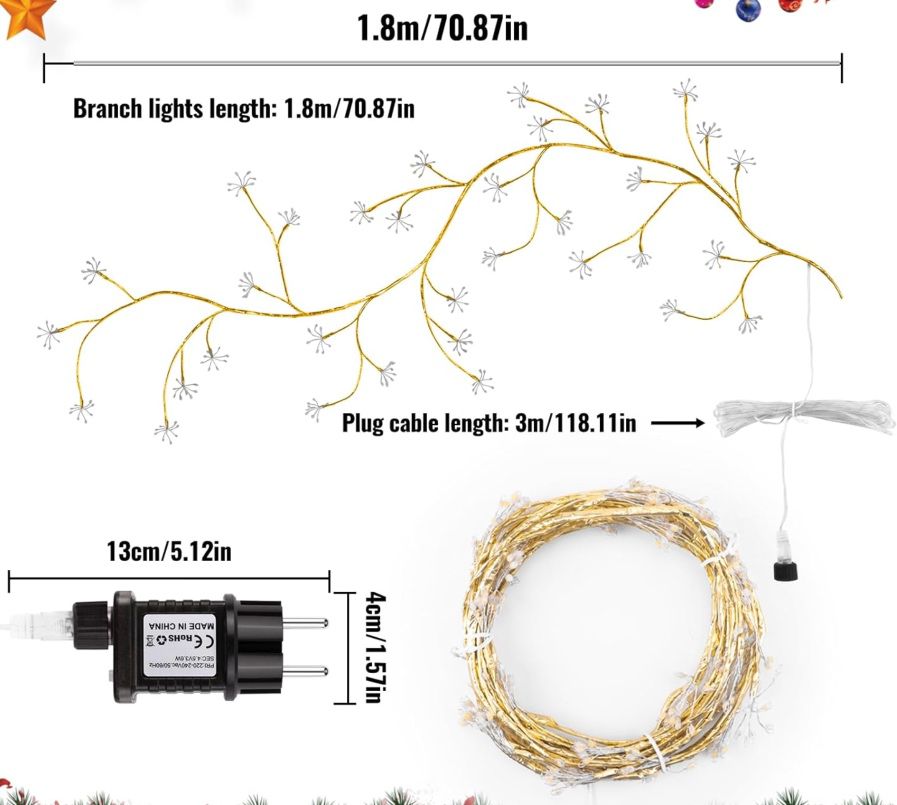 💡 DAYLUMI Baumzweig mit 288 LEDs & 8 Modi für 14,99€ (statt 24€)