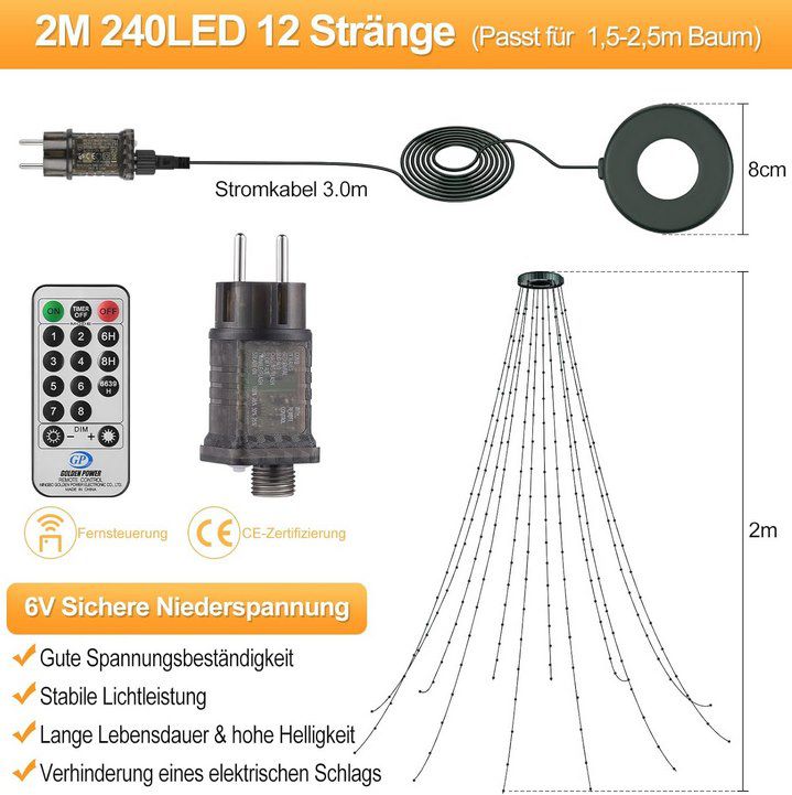 🎄 LaiTeny Ringlichterkette mit 240 LEDs mit 8 Modi & Fernbedienung für 12,23€ (statt 20€) 🎄 LaiTeny Ringlichterkette mit 240 LEDs mit 8 Modi & Fernbedienung für 12,23€ (statt 20€)