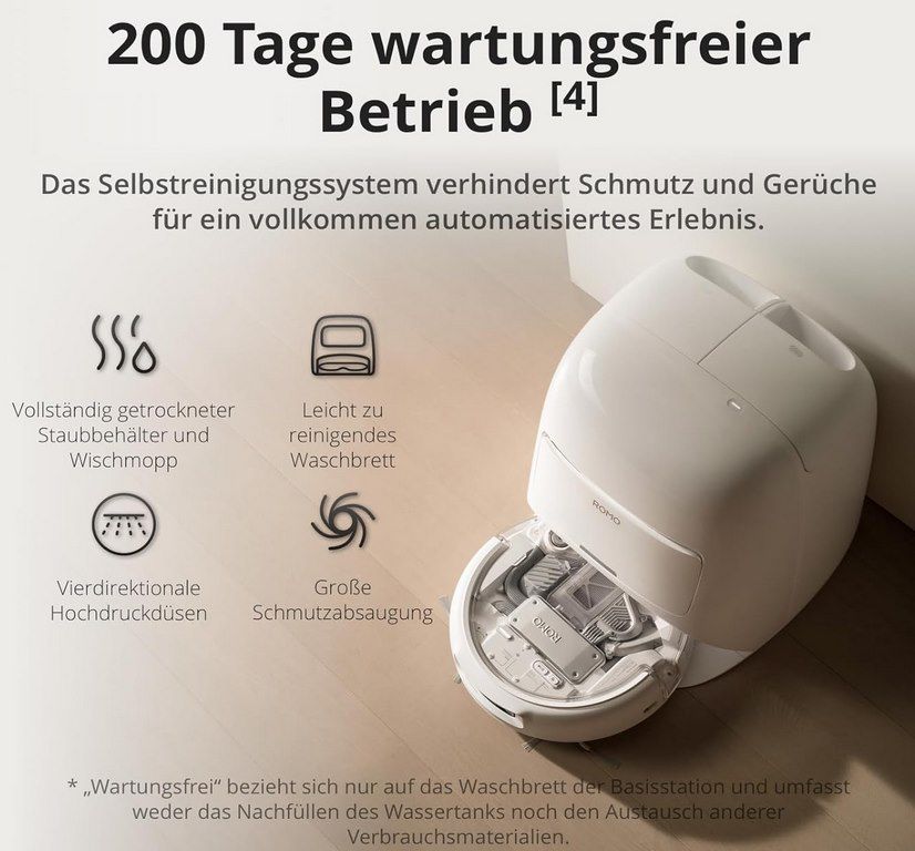 🧹 DJI ROMO S Saugroboter mit Wischfunktion & 25kPa für 949€ (statt 1.149€)