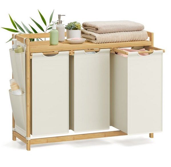 🧺 SONGMICS Wäschekorb mit 3 Fächer (je 50L) für 41,99€ (statt 60€)