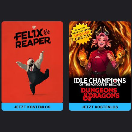 🎮 Gratis-Spiele bei Epic Games – „Felix The Reaper“ & „Idle Champions of the Forgotten Realms“