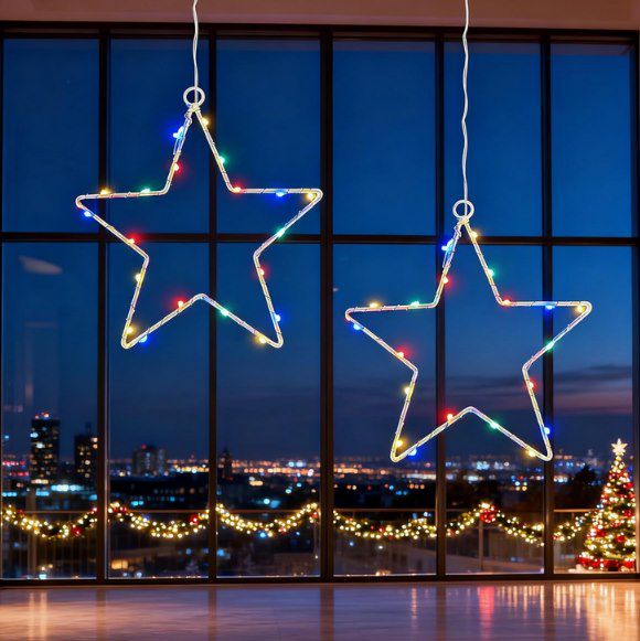 🌟 2x Weihnachtsstern in versch. Ausführungen z.B. 20x20cm & 20 LEDs für 8,49€ (statt 17€)