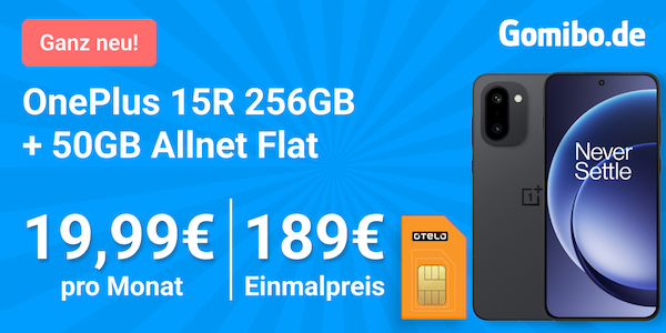 🤯 Günstiger als einzeln 🔥 OnePlus 15R (256 GB) für 189€ + Vodafone Allnet 50GB 5G für 19,99€ mtl. 🤯 Günstiger als einzeln 🔥 OnePlus 15R (256 GB) für 189€ + Vodafone Allnet 50GB 5G für 19,99€ mtl.