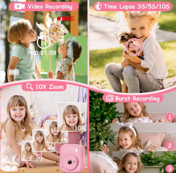 🤳 Hangrui Sofortbildkamera für Kinder mit 2 Zoll Display für 14,85€ (statt 22€)