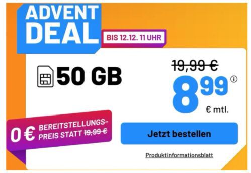 📲 Sim.de: Drillisch Allnet-Flat inkl. 3GB 5G für 2,99€ mtl. - oder 20GB für 4,99€ 📲 Sim.de: Drillisch Allnet Flat inkl. 3GB 5G für 2,99€ mtl. oder 20GB für 4,99€