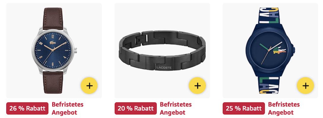 🐊 Amazon: Lacoste Sale - Uhren, Schmuck & mehr z.B. Apple Watch Armband für 70€ (statt 100€) 🐊 Amazon: Lacoste Sale Uhren, Schmuck & mehr z.B. Apple Watch Armband für 70€ (statt 100€)
