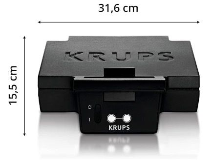🍞 KRUPS FDK461 Sandwichmaker mit Keramik Antihaftplatten 850W in Schwarz für 39€ (statt 48€)