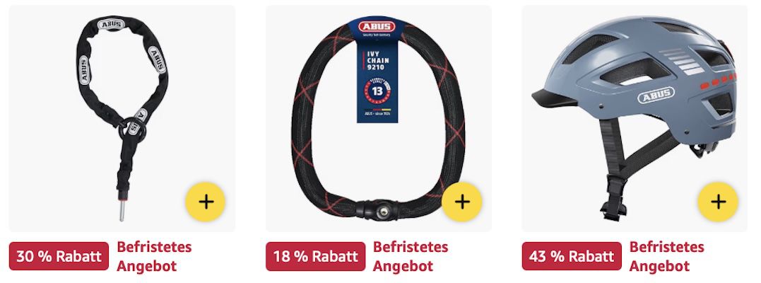 🔐 Amazon: ABUS Produkte im Sale z.B. Bügelschloss Granit XPlus 540 für 56€ (statt 80€)
