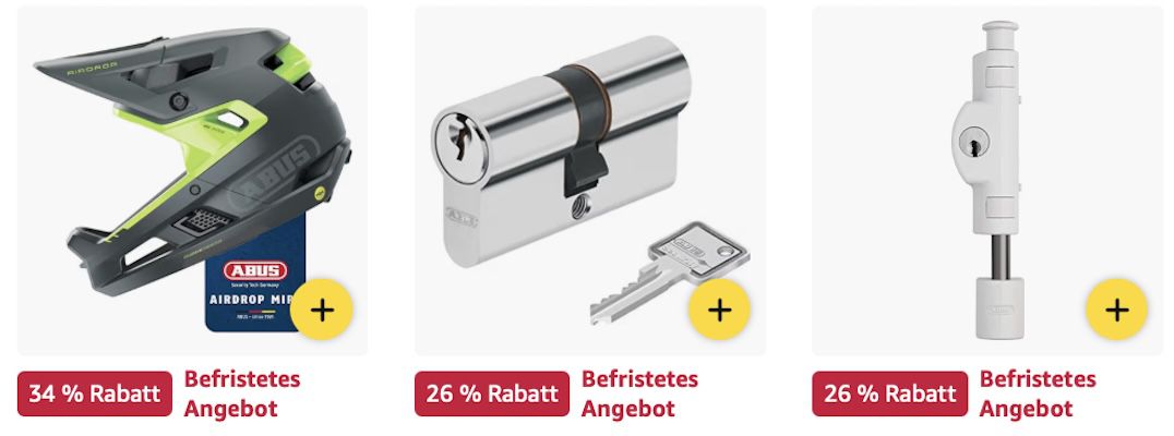 🔐 Amazon: ABUS Produkte im Sale z.B. Bügelschloss Granit XPlus 540 für 56€ (statt 80€)
