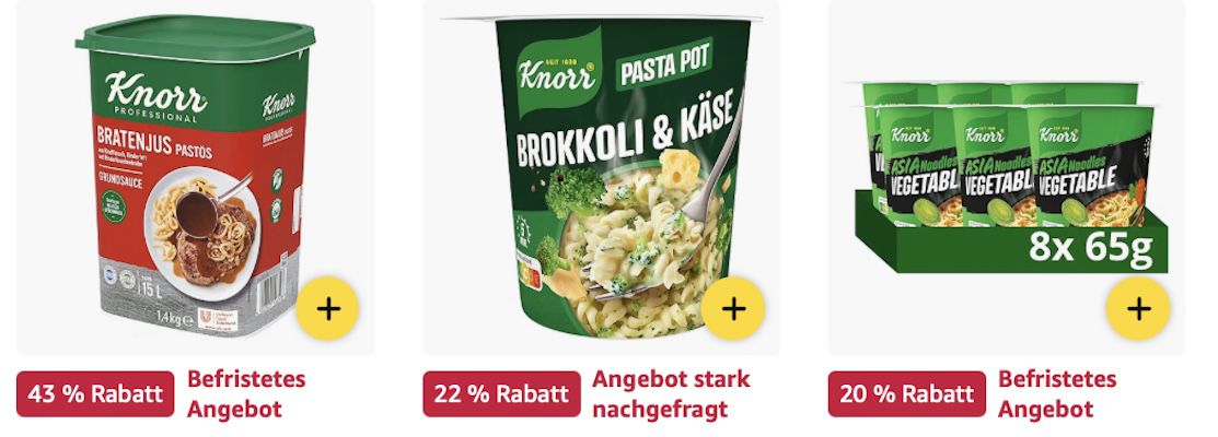 😋🍜 Amazon: Knorr Produkte im Sale z.B. Klare Rindsuppe für 8€ (statt 12€)