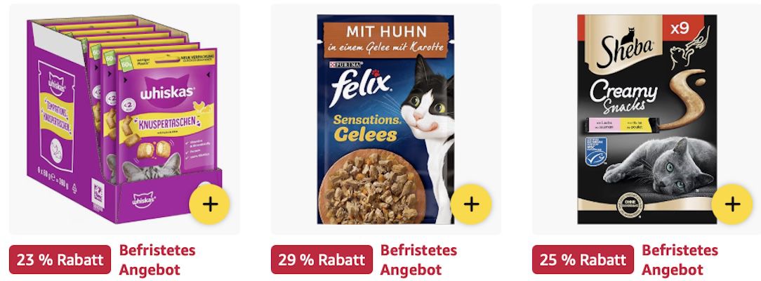 🐈 Amazon: Felix, Sheba, Whiskas Katzenfutter im Sale z.B. 84x 85g Whiskas Tasty Mix für 30€ (statt 41€) 🐈 Amazon: Felix, Sheba, Whiskas Katzenfutter im Sale z.B. 84x 85g Whiskas Tasty Mix für 30€ (statt 41€)