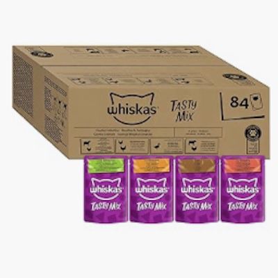 🐈 Amazon: Felix, Sheba, Whiskas Katzenfutter im Sale z.B. 84x 85g Whiskas Tasty Mix für 30€ (statt 41€)