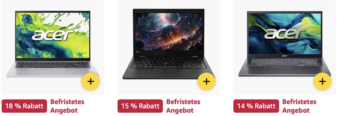 🧑‍💻 Amazon: Laptops im Last Minute Sale   Samsung, ASUS, Acer & mehr z.B. Acer Aspire 16 AI für 650€ (statt 750€)