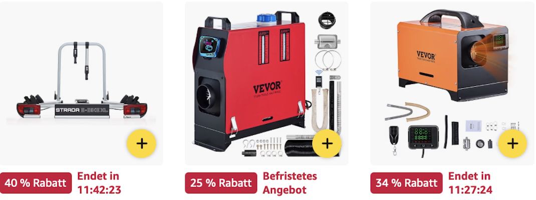 🚐🚗 Amazon: Auto , Motorrad  & Wohnmobilausstattung im Sale z.B. 12V Standheizung für 73€ (statt 102€)