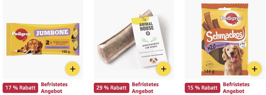 🐶 Amazon: Hundeleckerli & Snacks im Sale   Vitakraft, Pedigree & mehr z.B. 8x60g Pedigree Wraps Hundesnacks für 15€ (statt 20€)