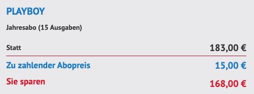 Playboy Jahresabo +👯‍♀️ mit 15 Ausgaben direkt nur 15€ (statt 183€)
