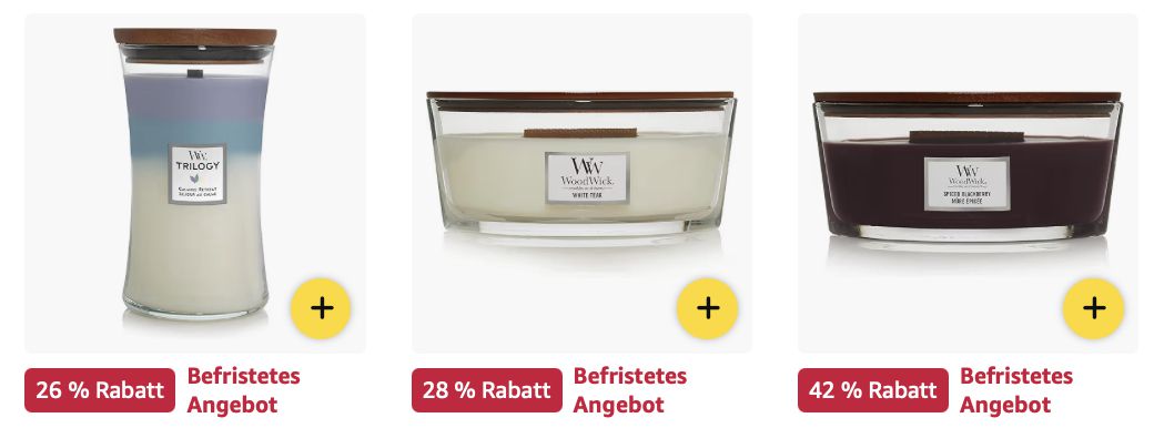 🕯️ Amazon: WoodWick Duftkerzen Sale z.B. Duftkerze Fraser Fir für 20,98€ (statt 31€)