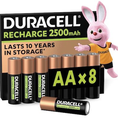 🪫👉🏻🔋 8x Duracell wiederaufladbare AA Akkus für 22,99€ (statt 28€)