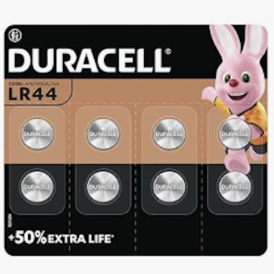 8x Duracell LR44 Knopfzellen für 6,89€ (statt 10€)