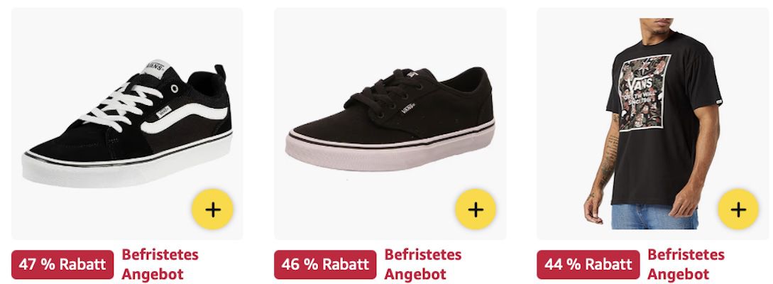 🔝👕👟 Amazon: Vans Kult Sneaker, Pullis, T Shirts im Sale