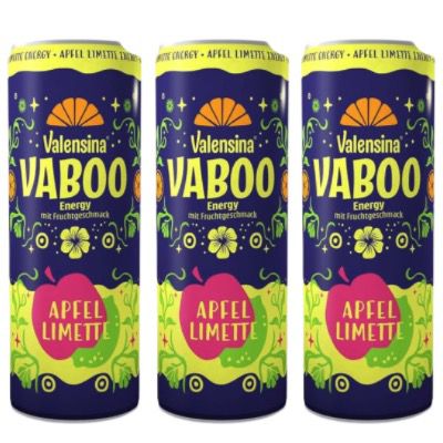 🍏🍋‍🟩 Valensina Vaboo Energy Apfel-Limette 0,25l im 12er Pack ab 5,95€ (statt 8€)
