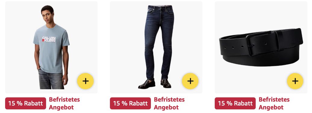 🧥👕 Amazon: Calvin Klein Jacken, T shirts, Gürtel etc. im Sale