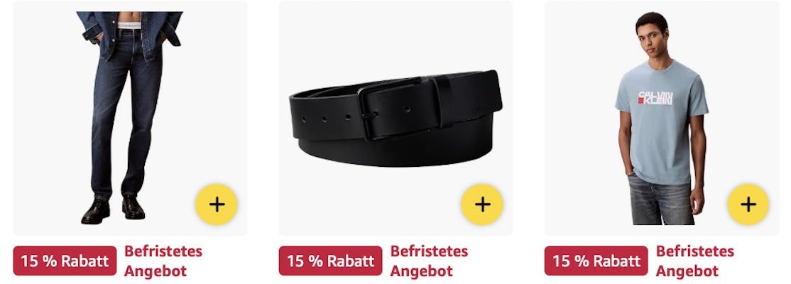 🧥👕 Amazon: Calvin Klein Jacken, T shirts, Gürtel etc. im Sale
